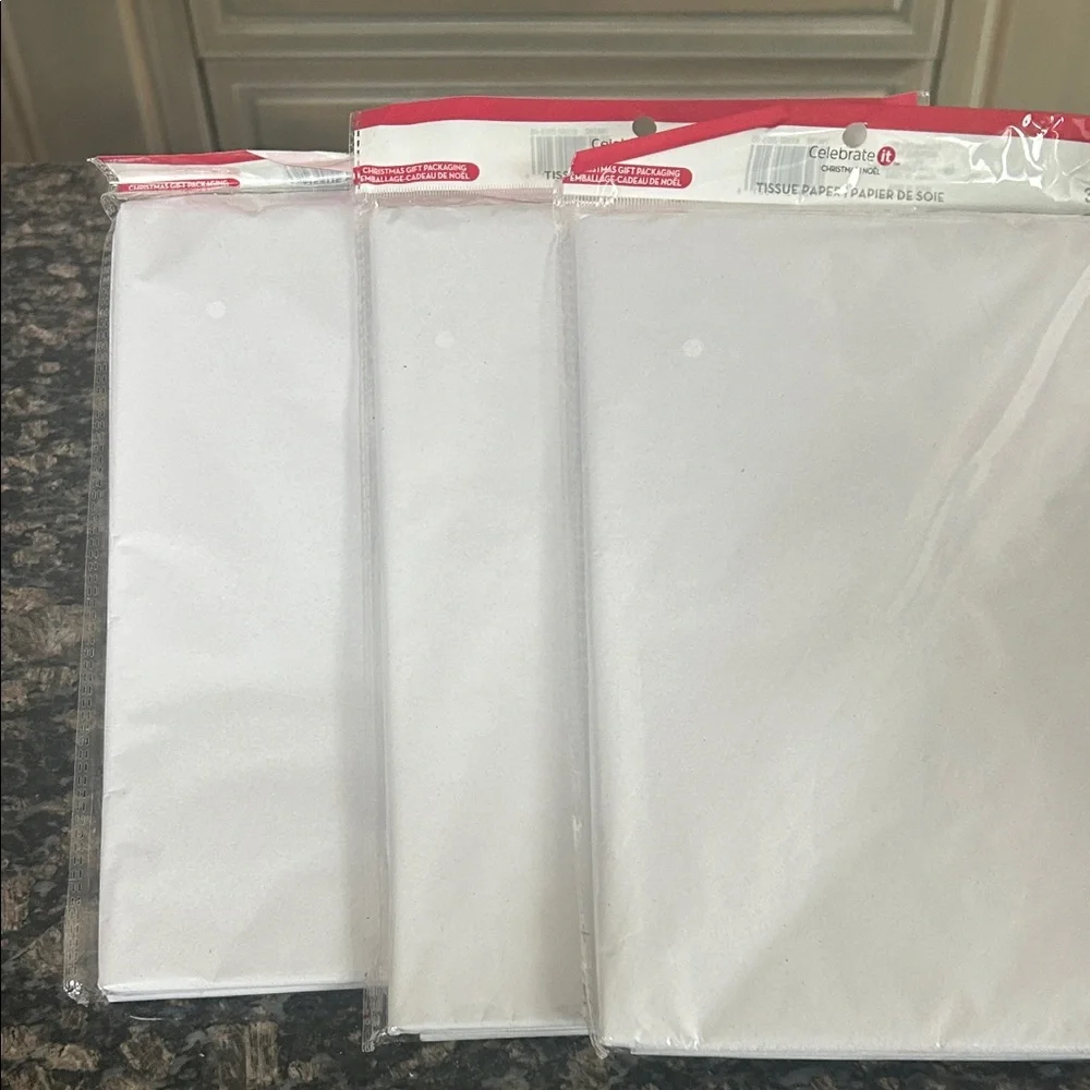 CELEBRATE IT WHITE TISSUE PAPER 108 SHEETS TOTAL 36PC LOT OF 3 NWT